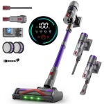 Aspirateur balai sans fil 58kpa / 600w, 80 min / 1. 6l aspirateur sans fil � �cran tactile intelligent ...