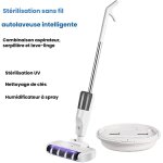 Aspirateur balai sans fil, aspirateur laveur sans fil, aspirateur a main, convient aux tapis, aux sols ...