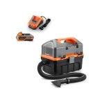 Aspirateur eau et poussire  batterie set rservoir10l avec batterie et chargeur, fx - e1vc20 - fuxtec ...