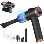 Aspirateur � main sans fil, 9000pa 120w mini puissant 4000 mah rechargeable, avec lampe led filtre hepa ...