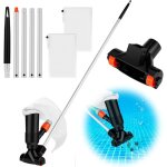 Aspirateur piscine, aspirateur piscine hors sol manuel avec brosse avec 5 p�les et 2 sacs en filet aspirateur ...