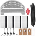 Proscenic - pour aspirateur robot m8 pro, kit d'accessoires, lot de 1 brosse principale, 4 brosses latrales, ...