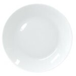 Assiette plate name zelie 25 cm - verre tremp, blanc