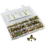 Jbm - assortiment de 235 inserts filetes ecrous rivets acier de 3 � 12 mm coffret