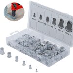 Coavas - assortiment d'crous  rivets aveugles en acier inoxydable - 150 pices - m3 m4 m5 m6 m8 m10 ...
