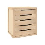 Astigarraga - bloc 5 tiroirs natura en pin massif brut 39x45, 8x30cm ref blna50 99