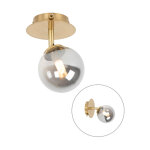 Athens - spot plafond, plafonnier - 1 lumi�re - l 11 cm - dor� / laiton - rustique - �clairage int�rieur ...