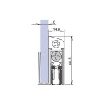 Athmer - joint de porte schall - ex gs - 8 1 - 407 1 - s. l. 833mm alu. argentf. glt - 1 - 407 - 0835 ...