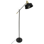 Atmosphera - lampadaire arc flower noir m�tal hauteur 155 cm