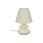 Atmosphera - lampe 3 galets en cramique  poser 'strie' - blanc - h 30 x d 16, 5 cm - livraison gratuite ...
