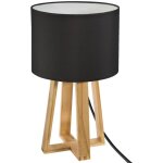 Atmosphera - lampe � poser en bois molu noir et beige, multi - pieds, h 46 cm, design moderne cr�ateur ...