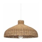 Lampe suspension en rotin 'origines' 58cm beige