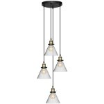 Suspension alak verre noir d18cm atmosphera crateur d'intrieur