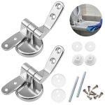 Attaches charnire abattant wc, lot de 2 charnires de rechange pour lunette de toilette avec fixations ...