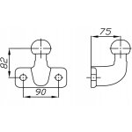 Attelage boule forg�e 3500 kg 3, 5t homologation pk2 - 1 daily master jumper
