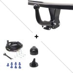 Attelage renault kangoo 4x4 y compris pampa (10 / 01 - 02 / 08) col de cygne + faisceau universel 7 broches ...