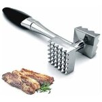 Attendrisseur de viande en m�tal - prise en main durable et confortable - double face - marteau � viande ...