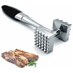 Attendrisseur de viande en m�tal - prise en main durable et confortable - double face - marteau � viande ...
