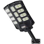 Aufun - 400w led lampadaire solaire avec dtecteur blanc froid