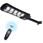 Aufun - 500w led lampadaire solaire avec dtecteur blanc froid
