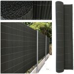 Brise - vue en pvc 180 x 400 cm ? clture brise - vue anthracite brise - vent pour jardin, balcon et ...