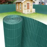Aufun - brise - vue en pvc - 90 x 500 cm - vert - protection contre le vent - pour jardin, balcon et ...