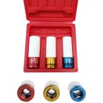 Clé à chocs 1 / 2' 3 pces noix force - économiseur jeu de douilles - aufun Clé à chocs 1 / 2' 3 pces noix force - économiseur jeu de douilles - aufun