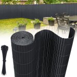 Aufun - natte de protection pvc 90x300cm pour clôture, avec serre - câbles standard, brise - vent bambou ... Aufun - natte de protection pvc 90x300cm pour clôture, avec serre - câbles standard, brise - vent bambou ...
