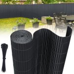 Aufun - natte de protection pvc 90x400cm pour clôture, avec serre - câbles standard, brise - vent bambou ... Aufun - natte de protection pvc 90x400cm pour clôture, avec serre - câbles standard, brise - vent bambou ...