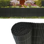 Aufun - protection visuelle en pvc canisse en pvc pour jardin balcon et terrasse - anthracite 400x90cm ...