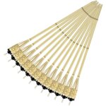 Aufun set de 12 flambeaux de jardin, flambeau de jardin en bambou, avec mche, flambeau d'ambiance pour ...