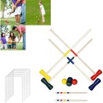 Set de croquet en boisjeu de croquet - aufun