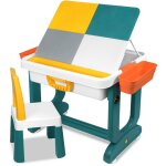 Aufun - table d'activits pour enfants rglable en hauteur avec ensemble de chaises