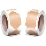 Autocollants 600pcs �tiquettes adh�sives en papier kraft forme irr�guli�re �tiquette autocollant, emballage ...