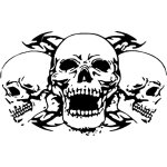 Autocollants de capot de cr�ne, autocollants graphiques en vinyle auto - adh�sifs pour voiture / camion, ...