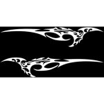 Autocollant de flamme de voiture, 200 cm x 39 cm, autocollant de capot de voiture, autocollant latral ...