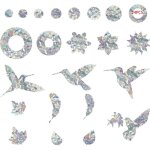 Autocollant oiseau oiseaux collision anti - collision autocollants de fen�tre protection de porte en ...