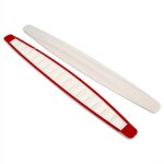 Autocollants de protection pour pare - chocs style fibre de carbone - lot de 2, blanc