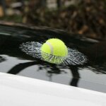 Autocollants de voiture 3d, balle amusante frappe la vitre de la voiture, autocollant de d�coration de ...
