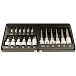 Embouts torx courts et longs de t8 � t60 coffret de 18 embouts