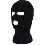 Automne et hiver couleur unie thermique trois trous masque tricot� ski �quitation sports de plein air ...