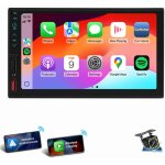 Autoradio 2 din 7  sans fil apple carplay android auto am fm rds bluetooth usb - c 7 pouces cam