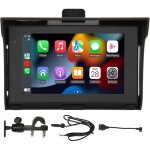 Autoradio 5 pouces pour moto, �cran tactile hd ips, prise en charge d'android auto, pour carplay, double ...