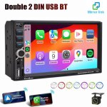 Autoradio 7 pouces 2 din apple carplay android auto usb bt5. 0 aux tf �cran tactile 7  + cam