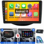 Autoradio 9 pouces android 15 gps rds pour toyota aygo citro�n c1 / peugeot 108 4 + 64g dab