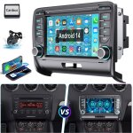Autoradio android 14 2 + 32g carplay gps navi bt wifi rds pour audi tt 8j 2006 - 2014 cam