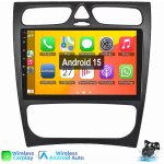 Autoradio android 15 9 pouces pour mercedes benz classe c w203 2002 - 2004 gps wifi 2 + 64g cam