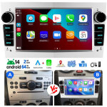 Autoradio android carplay pour opel corsa 2006 - 2014, gps, navigation par satellite 2 + 64g dab +