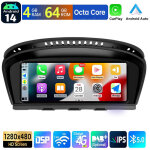 Autoradio apple carplay android 14 pour bmw s�rie 5 e60 e61 e90 gps bt wifi - 4 + 64g
