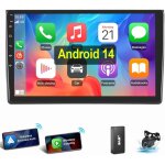 Autoradio apple carplay android 14 gps swc pour audi a4 2000 - 2008 s4 8e 8h b6 b7 1 + 32g dab cam
